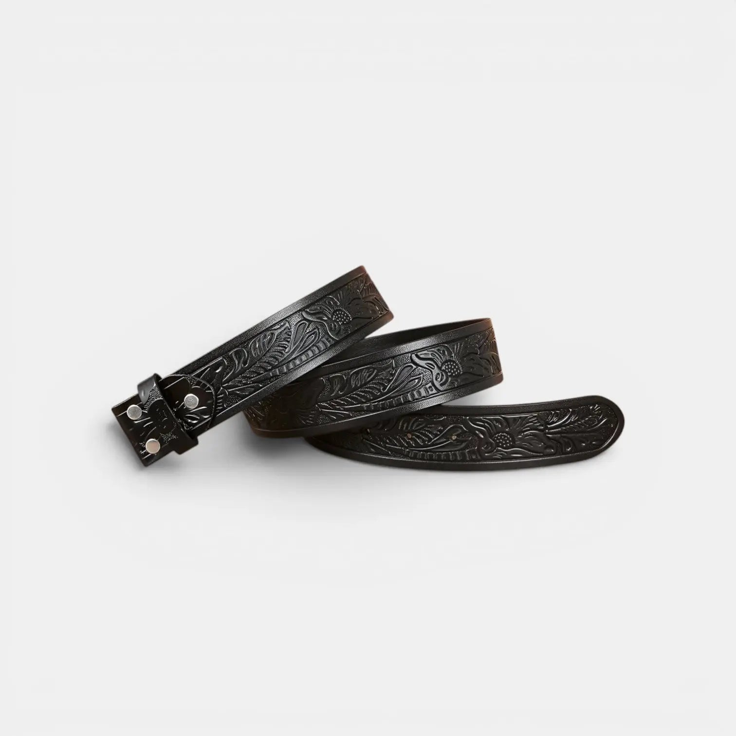 Men's Textured Leather Belt Strap Interchangeable Buckle | Delvox | Beltary