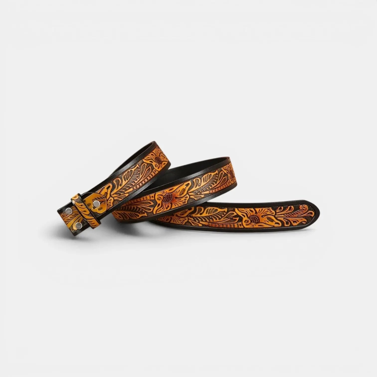 Men's Textured Leather Belt Strap Interchangeable Buckle | Delvox | Beltary