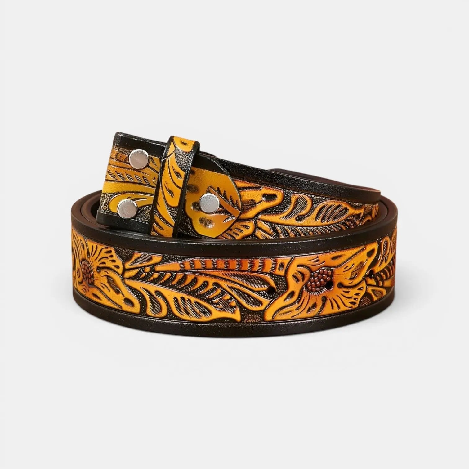 Men's Textured Leather Belt Strap Interchangeable Buckle | Delvox | Beltary