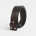 Men's Textured Leather Belt Strap Interchangeable Buckle | Delvox | Beltary