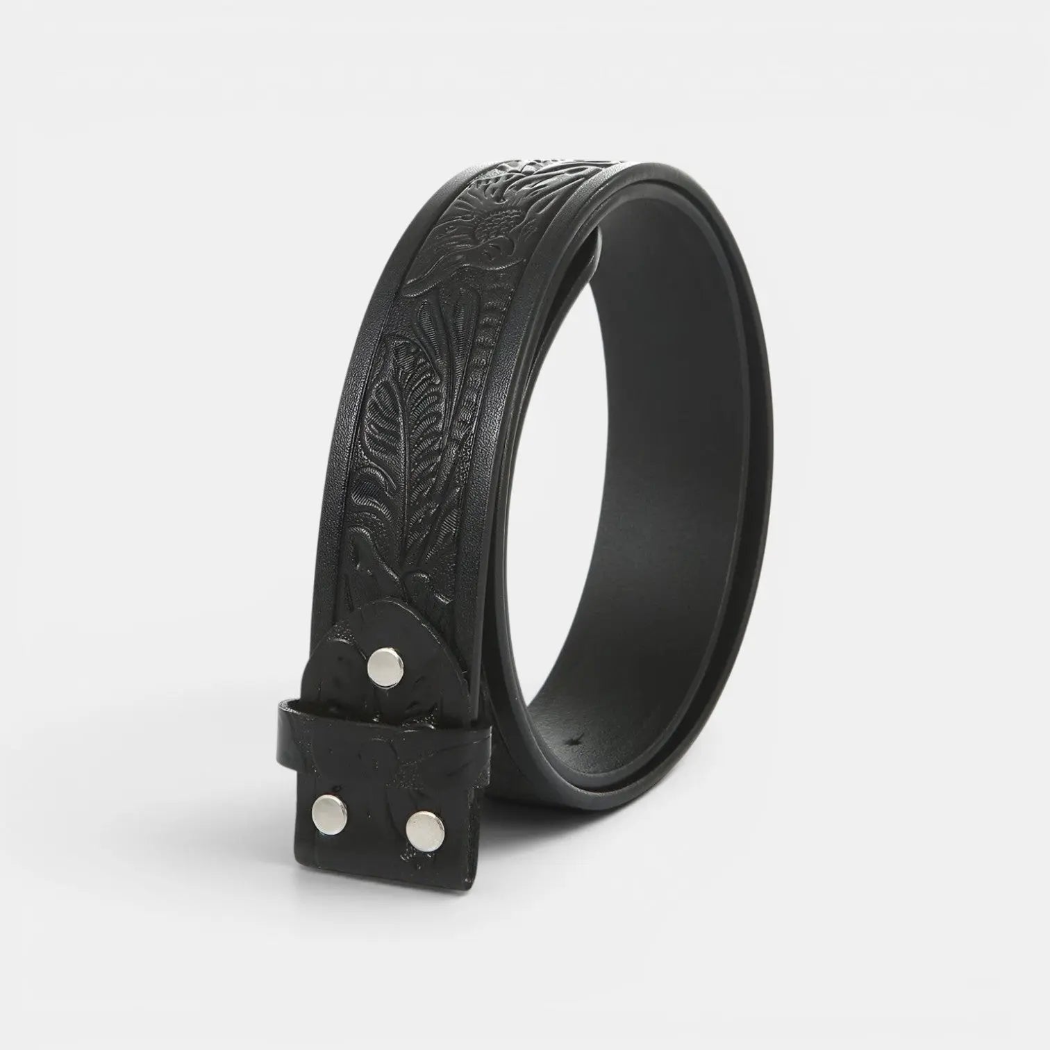Men's Textured Leather Belt Strap Interchangeable Buckle | Delvox | Beltary