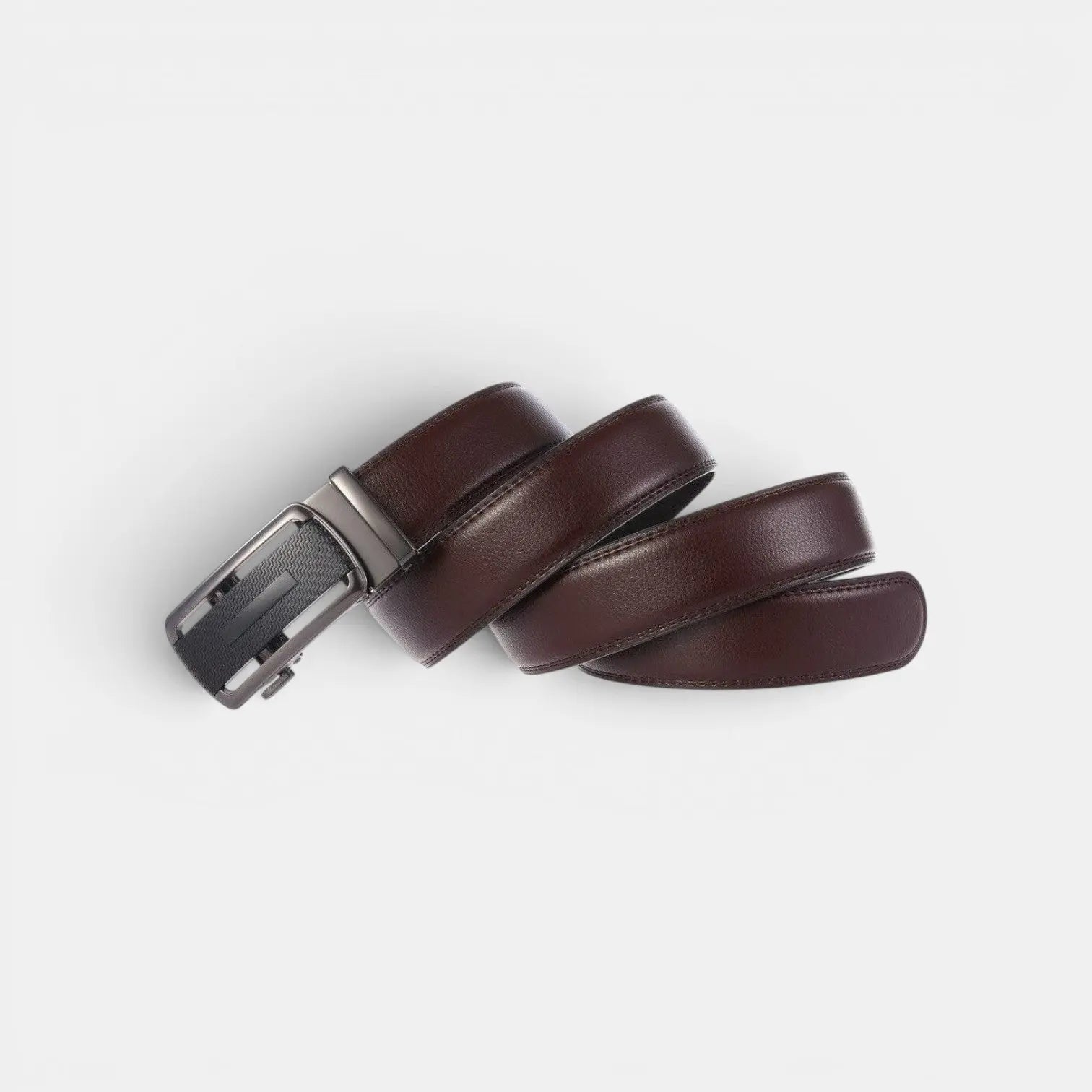 Men's Textured Leather Belt with Automatic Buckle for Suits | Kolvex | Beltary