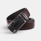 Men's Textured Leather Belt with Automatic Buckle for Suits | Kolvex | Beltary