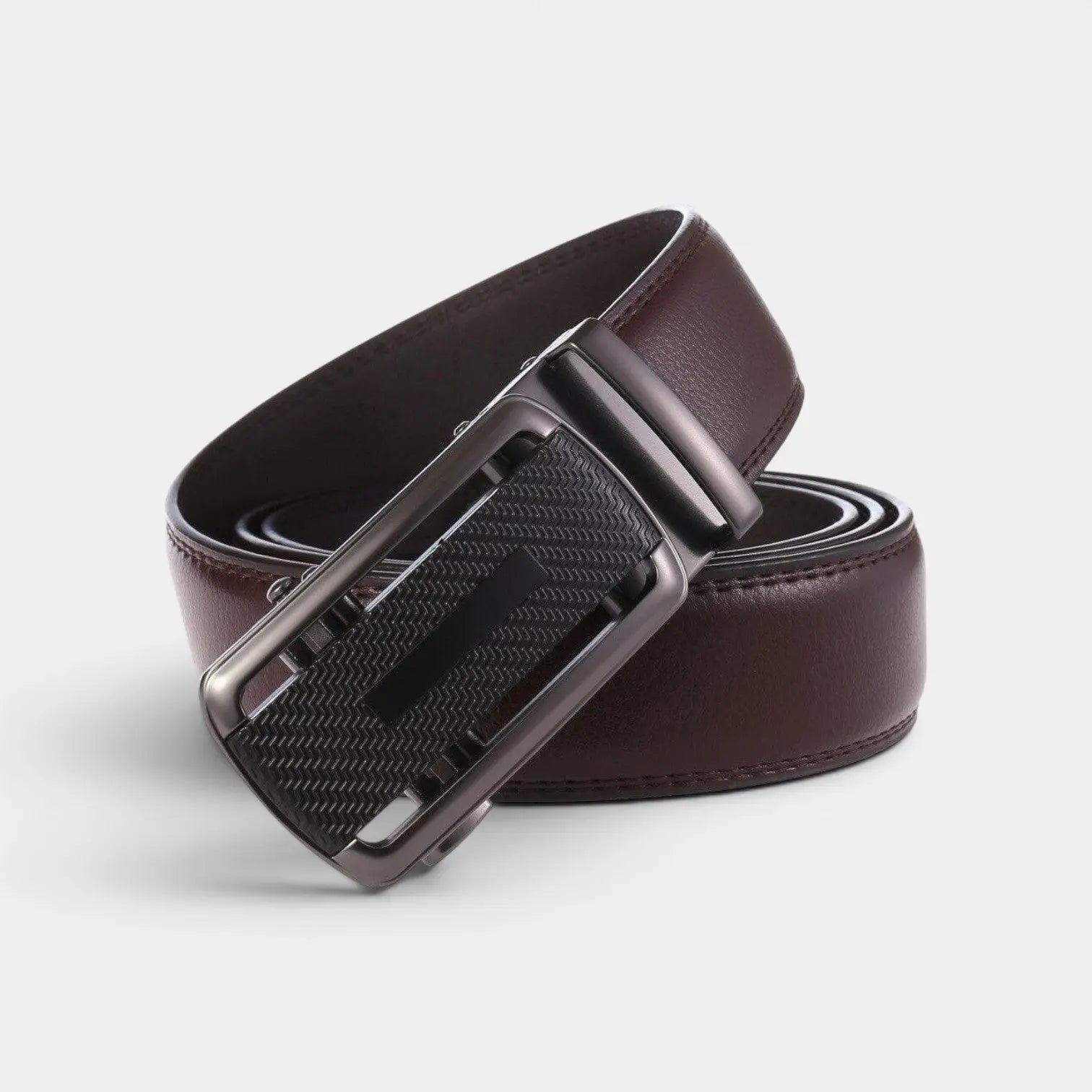 Men's Textured Leather Belt with Automatic Buckle for Suits | Kolvex | Beltary