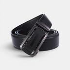 Men's Textured Leather Belt with Automatic Buckle for Suits | Kolvex | Beltary
