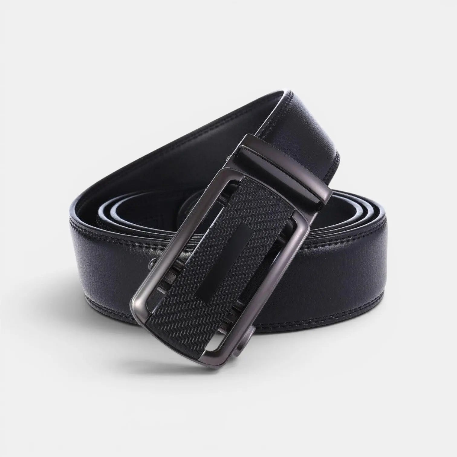 Men's Textured Leather Belt with Automatic Buckle for Suits | Kolvex | Beltary