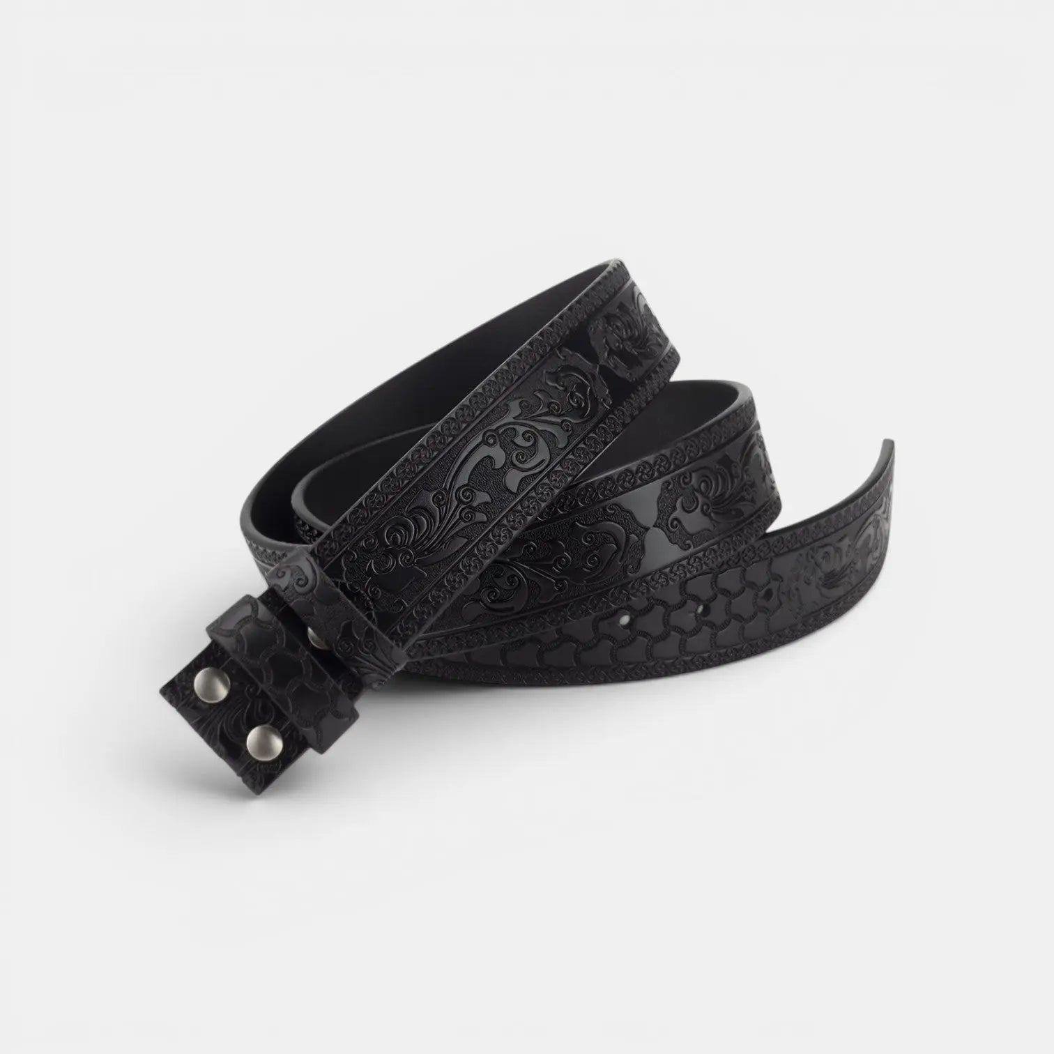 Men's Textured Leather Interchangeable Buckle-Free Belt | Dravex | Beltary