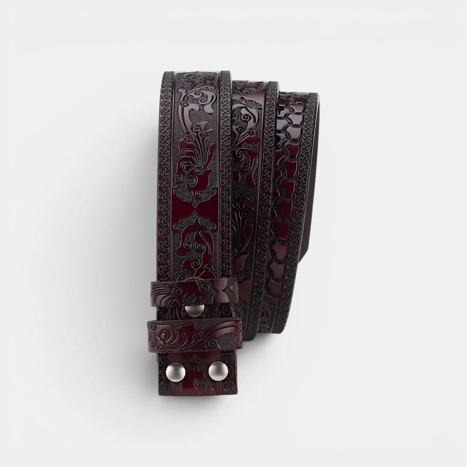 Men's Textured Leather Interchangeable Buckle-Free Belt | Dravex | Beltary