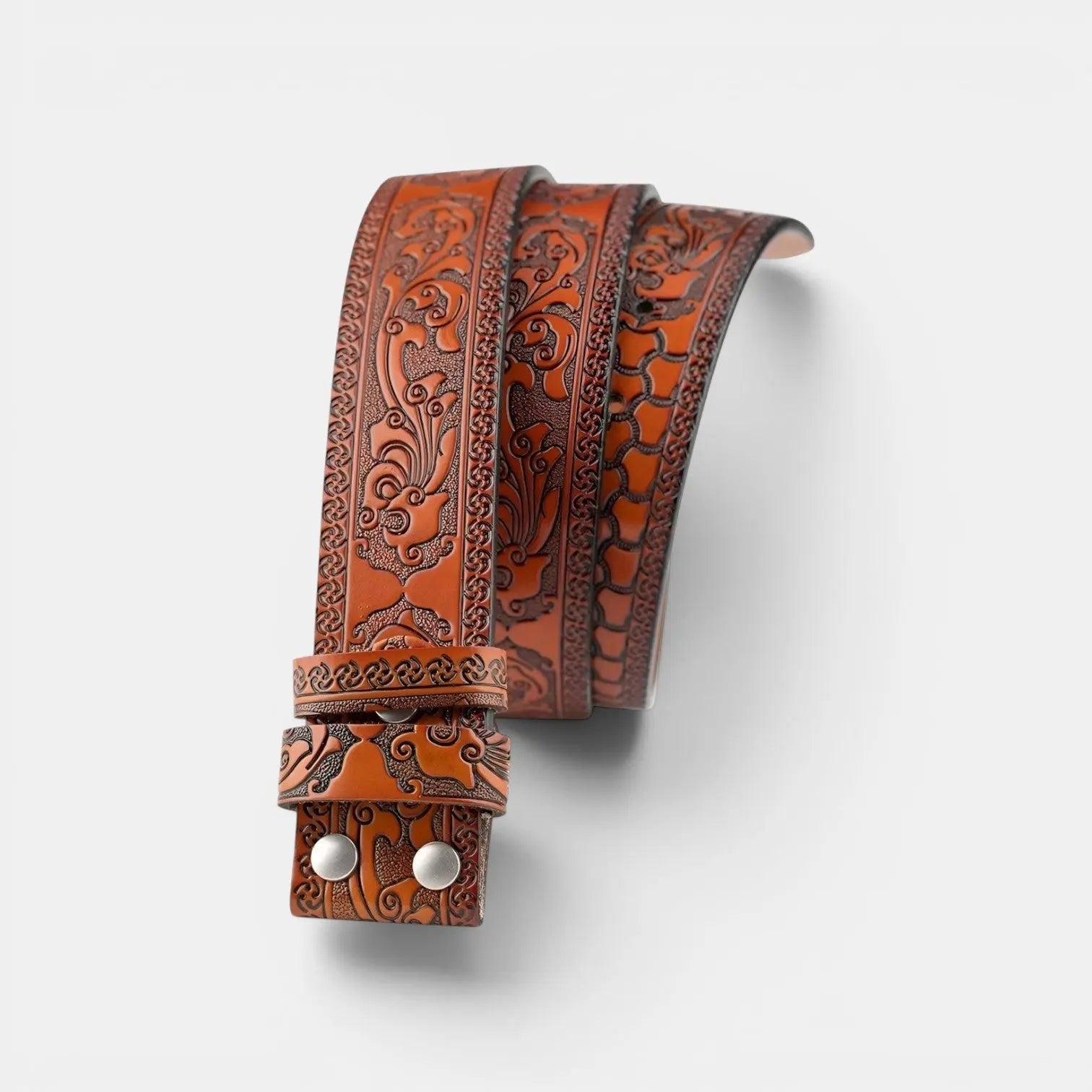 Men's Textured Leather Interchangeable Buckle-Free Belt | Dravex | Beltary