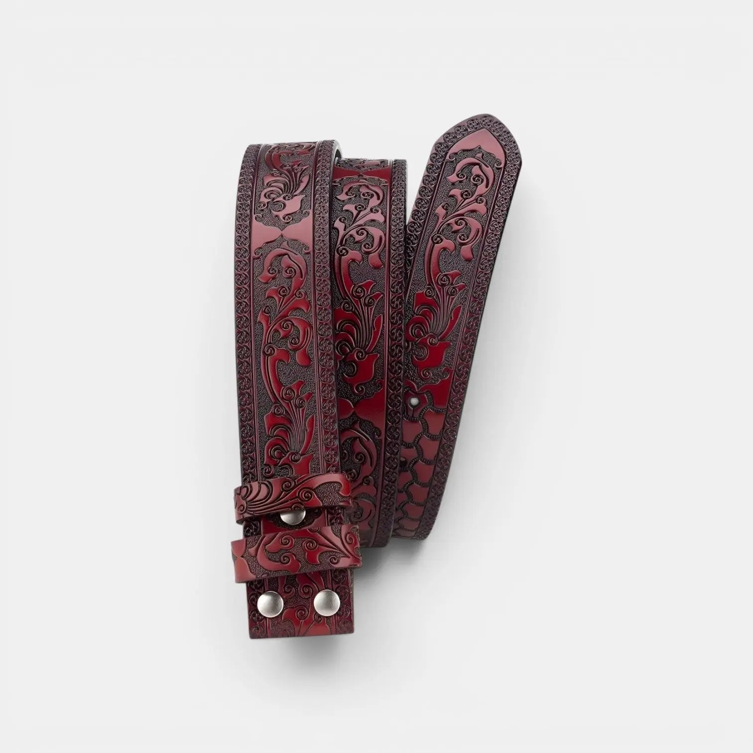 Men's Textured Leather Interchangeable Buckle-Free Belt | Dravex | Beltary