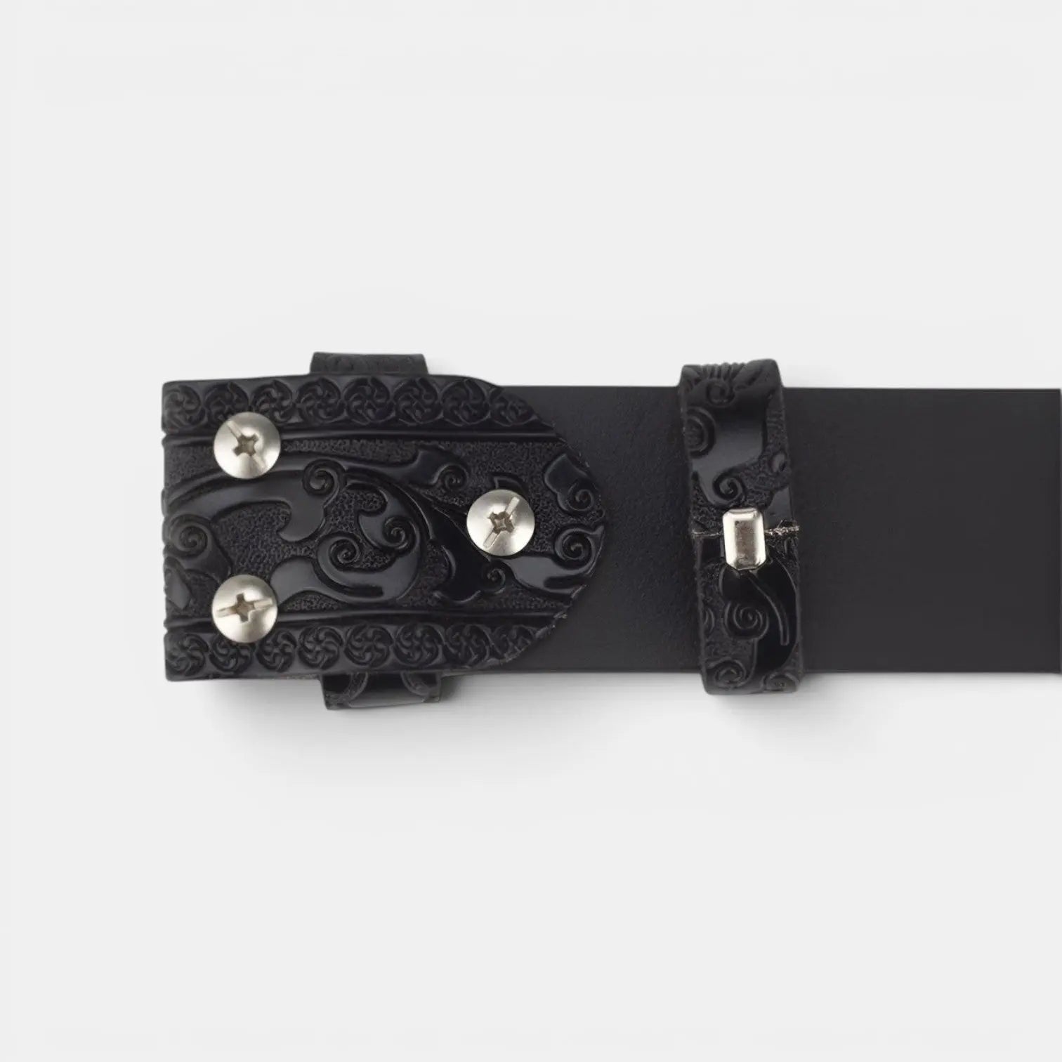 Men's Textured Leather Interchangeable Buckle-Free Belt | Dravex | Beltary