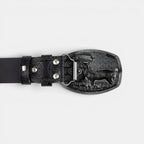 Men's Textured Leather Interchangeable Buckle-Free Belt | Dravex | Beltary