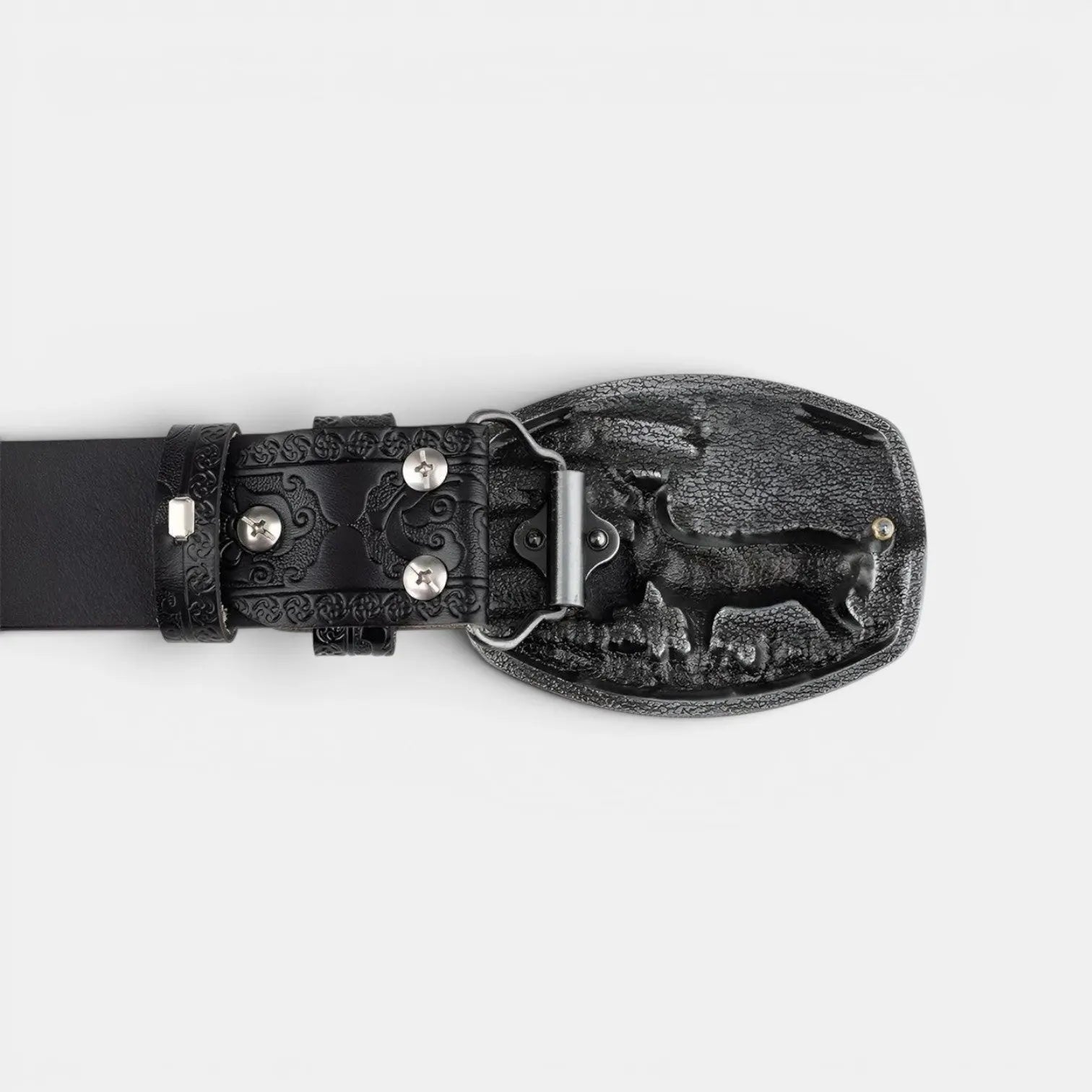 Men's Textured Leather Interchangeable Buckle-Free Belt | Dravex | Beltary