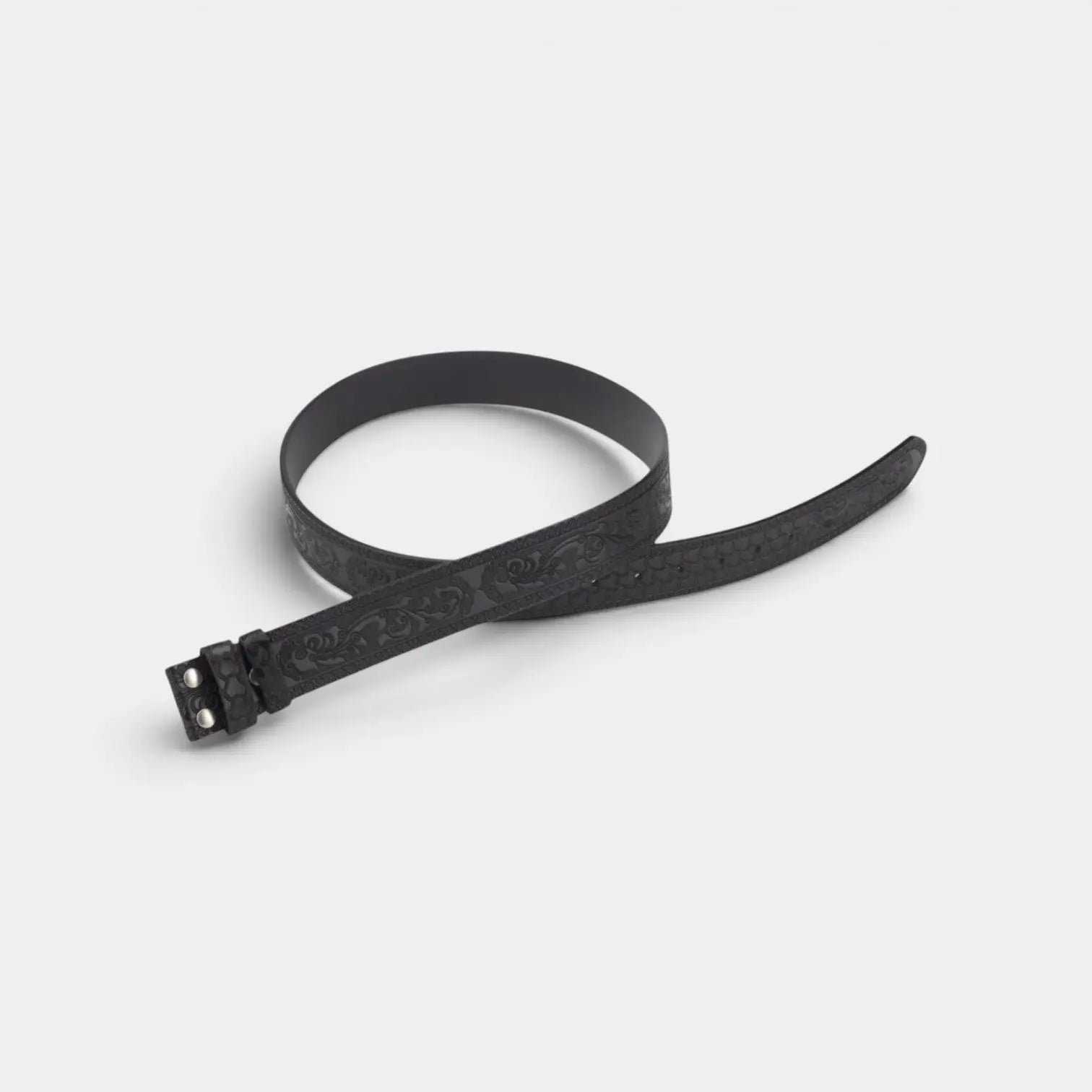 Men's Textured Leather Interchangeable Buckle-Free Belt | Dravex | Beltary