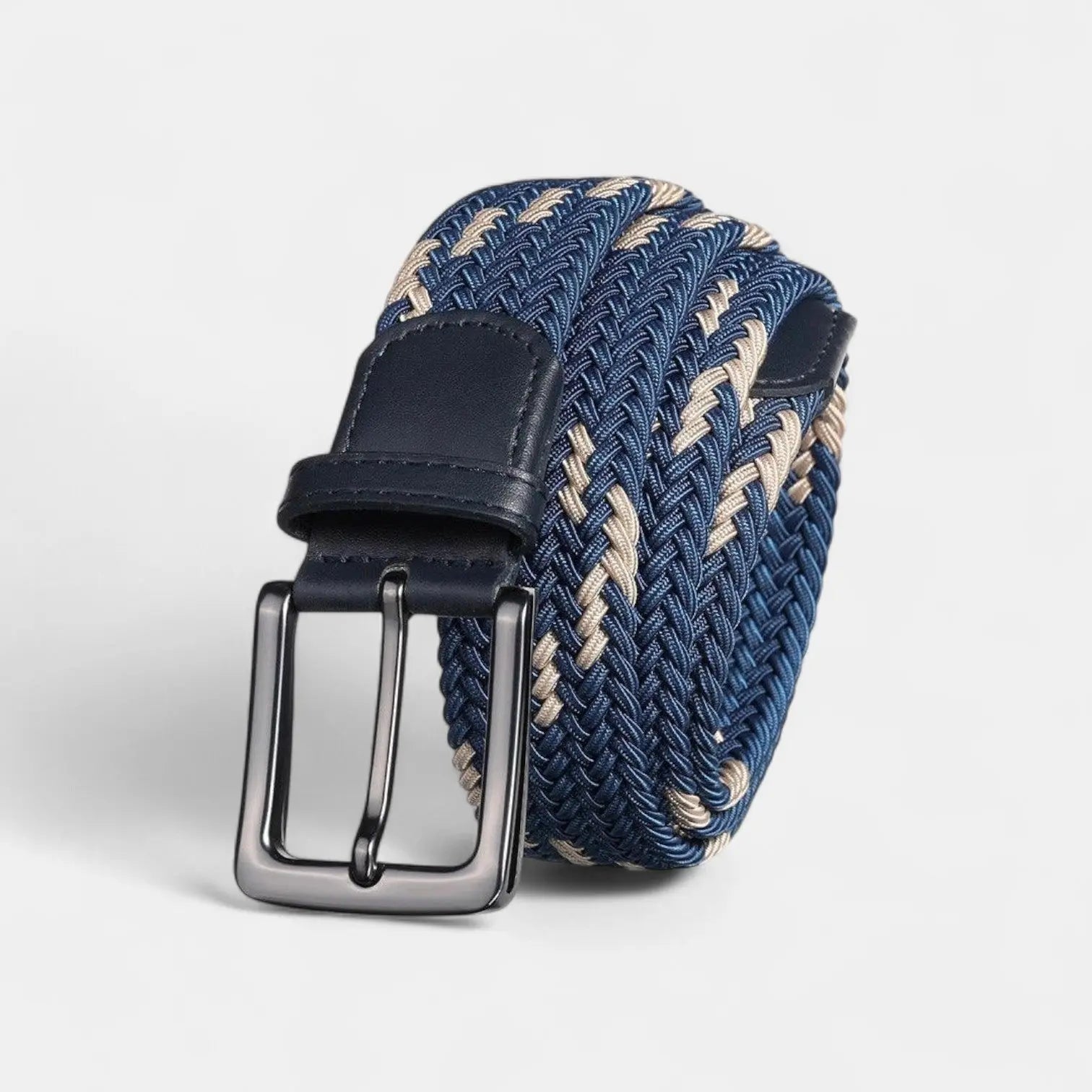 Men's Two-Tone Elasticated Braided Belt with Buckle | Keltav | Beltary