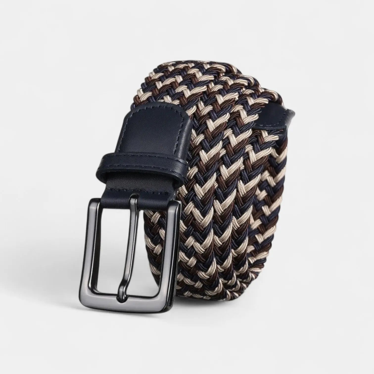 Men's Two-Tone Elasticated Braided Belt with Buckle | Keltav | Beltary
