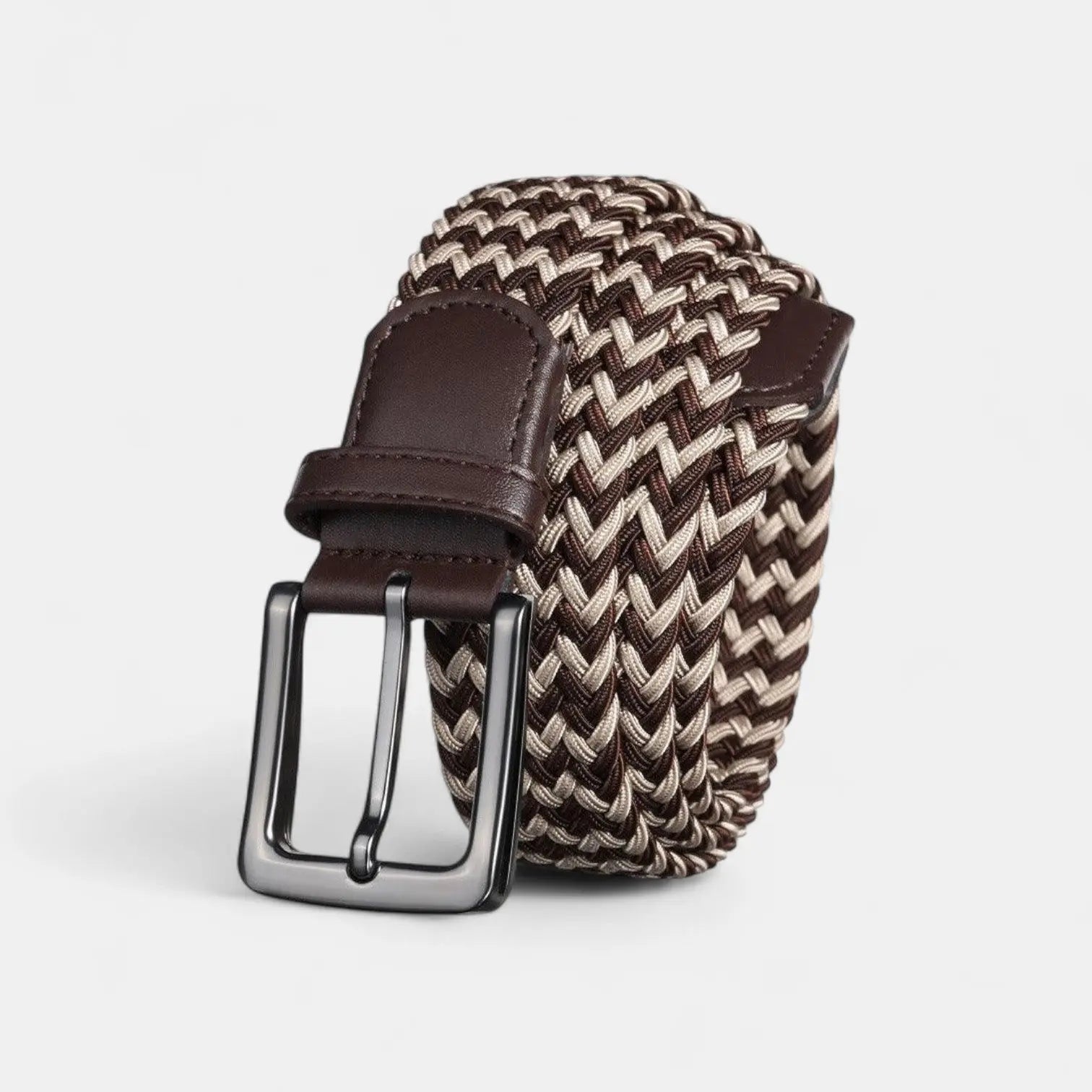 Men's Two-Tone Elasticated Braided Belt with Buckle | Keltav | Beltary