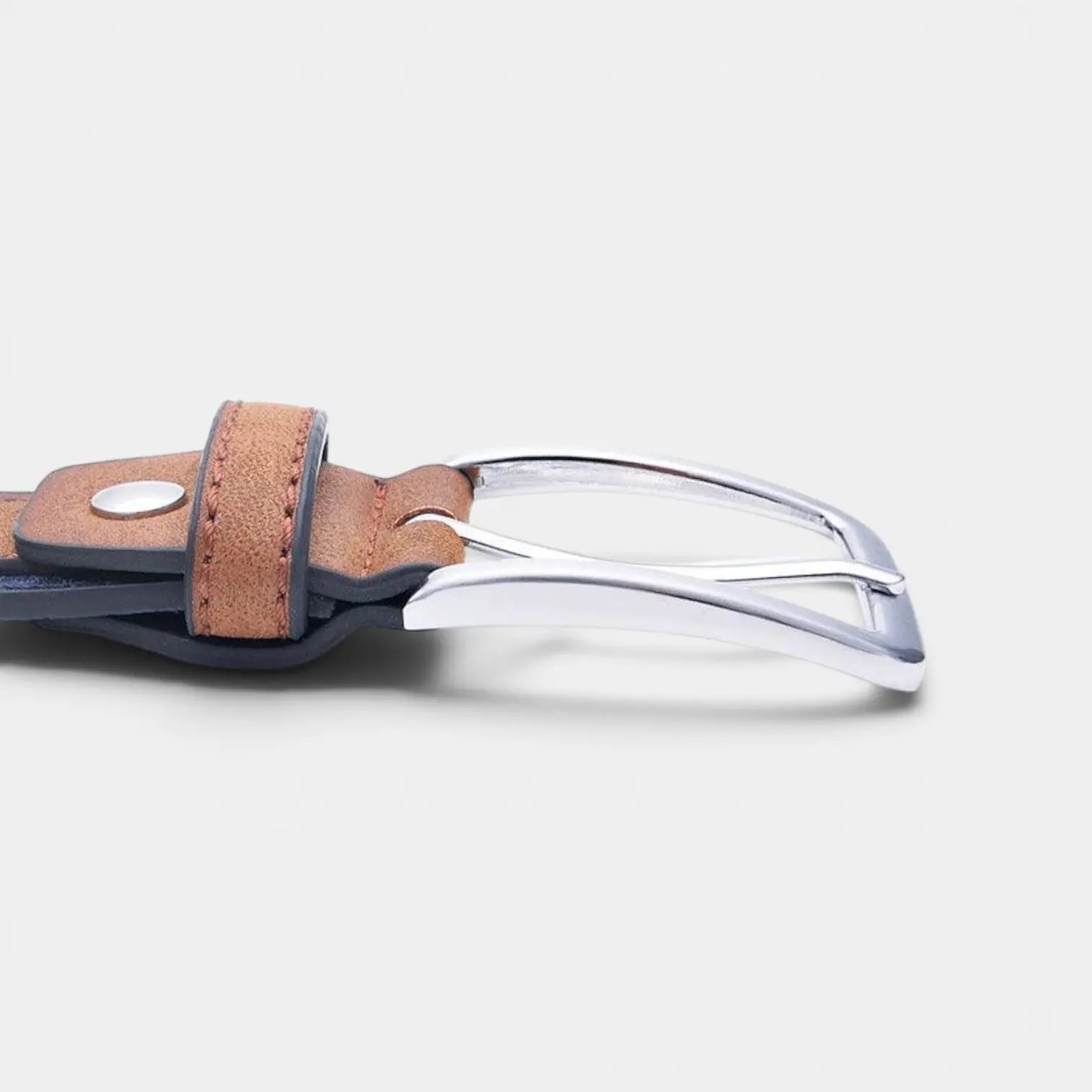 Men's Vegan Faux Leather Belt Aged Finish Pin Buckle | Veltox | Beltary