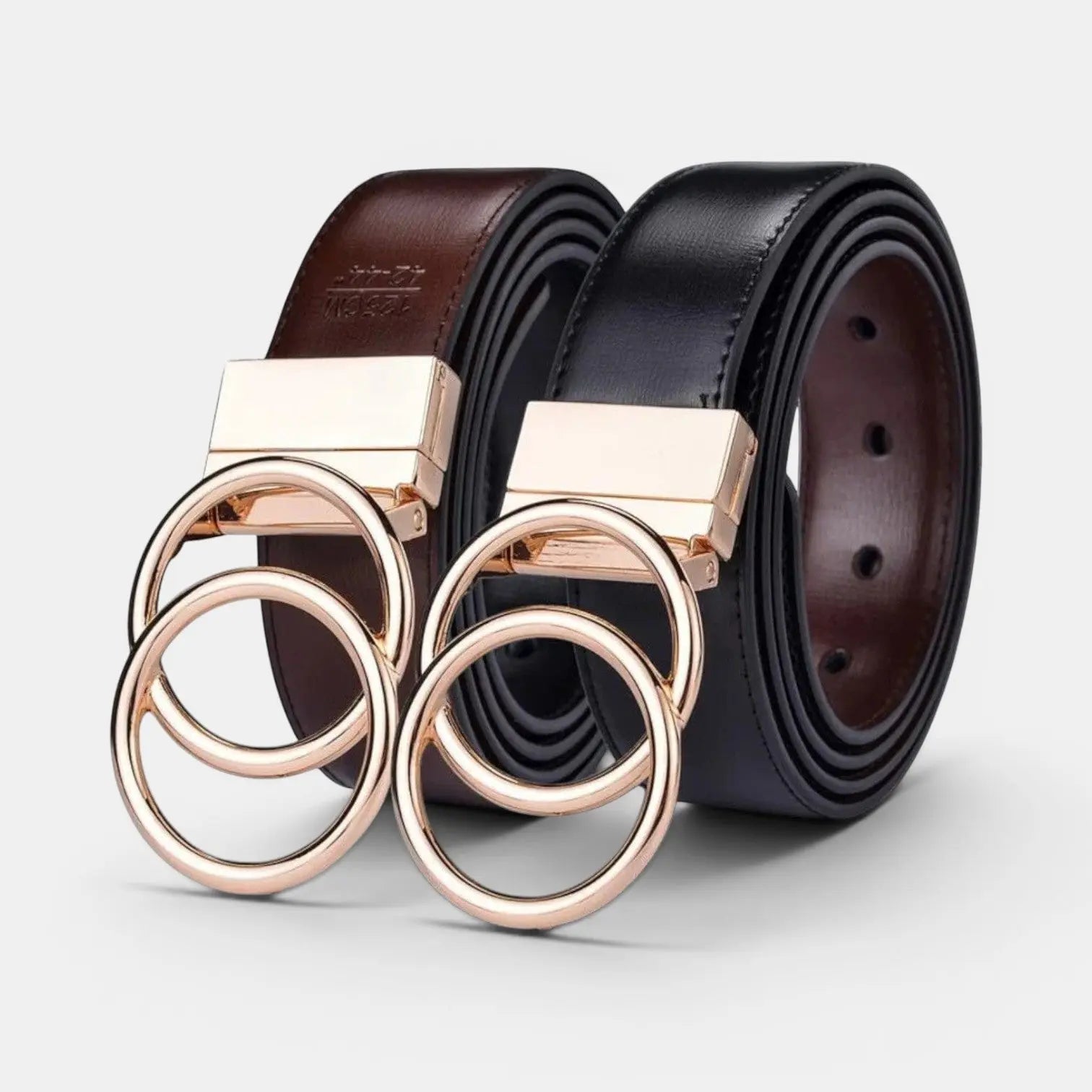 Reversible Leather Belt for Women Double Ring Buckle | Lorvex | Beltary