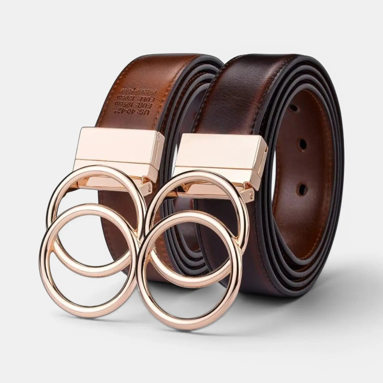 Reversible Leather Belt for Women Double Ring Buckle | Lorvex | Beltary