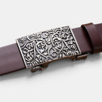 Smooth Leather Belt Automatic Buckle Western Unisex | Varkex | Beltary
