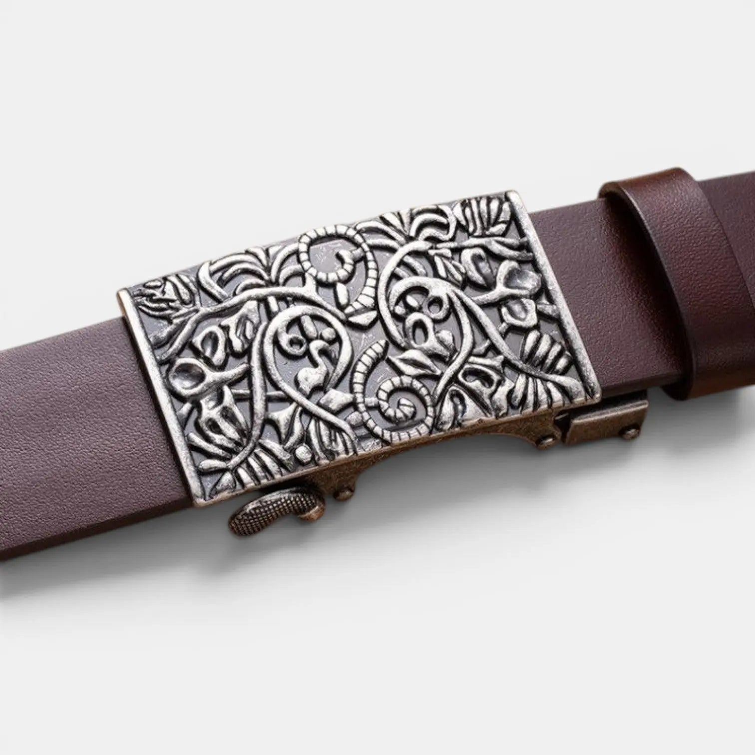 Smooth Leather Belt Automatic Buckle Western Unisex | Varkex | Beltary