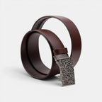 Smooth Leather Belt Automatic Buckle Western Unisex | Varkex | Beltary