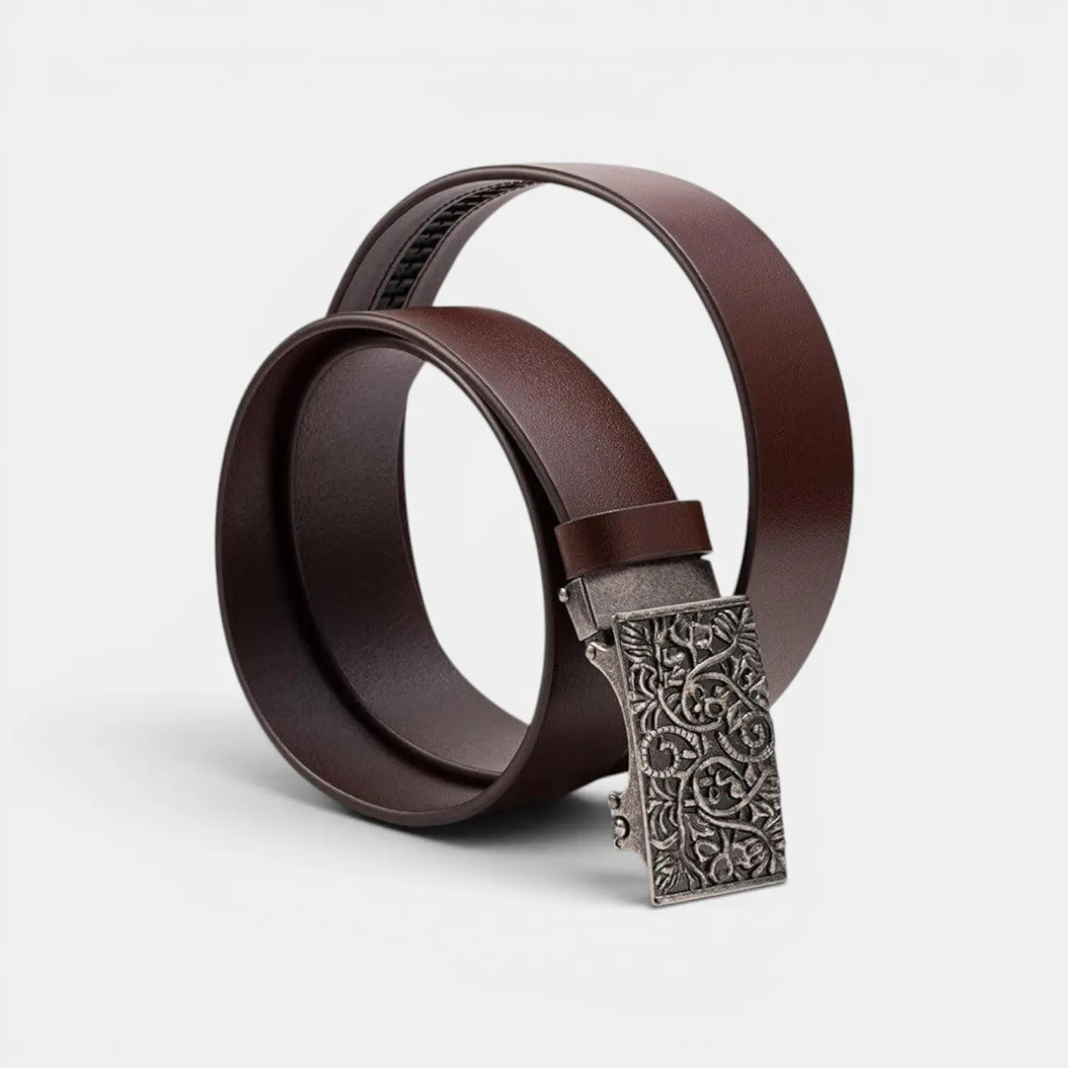 Smooth Leather Belt Automatic Buckle Western Unisex | Varkex | Beltary