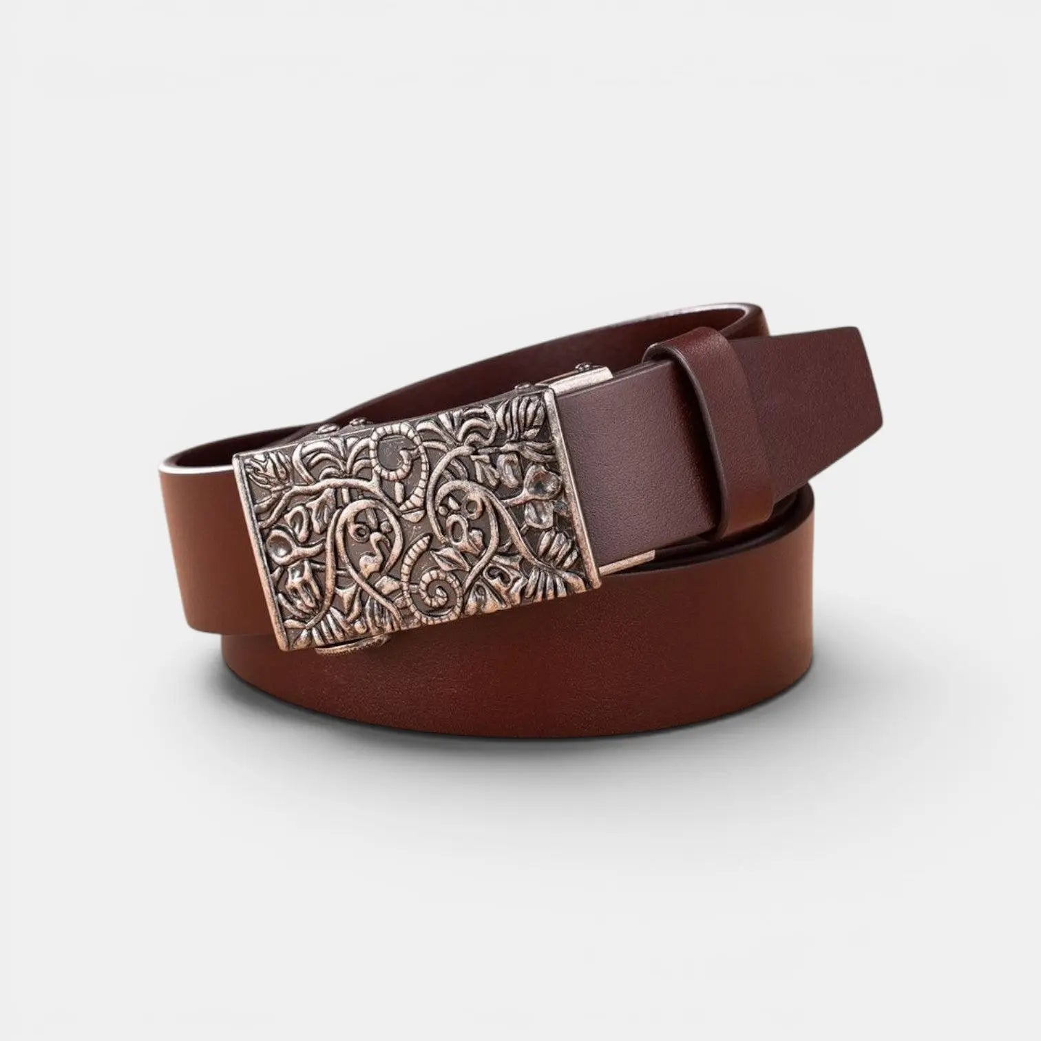 Smooth Leather Belt Automatic Buckle Western Unisex | Varkex | Beltary