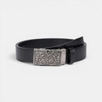 Smooth Leather Belt Automatic Buckle Western Unisex | Varkex | Beltary