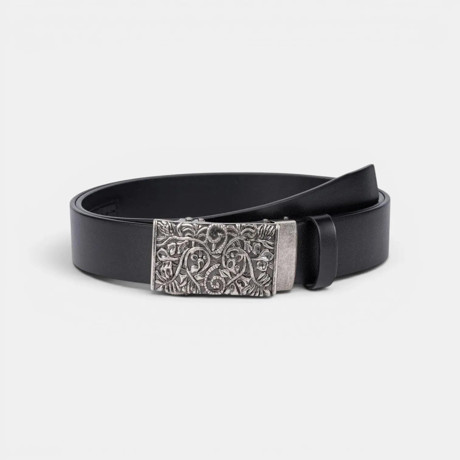 Smooth Leather Belt Automatic Buckle Western Unisex | Varkex | Beltary