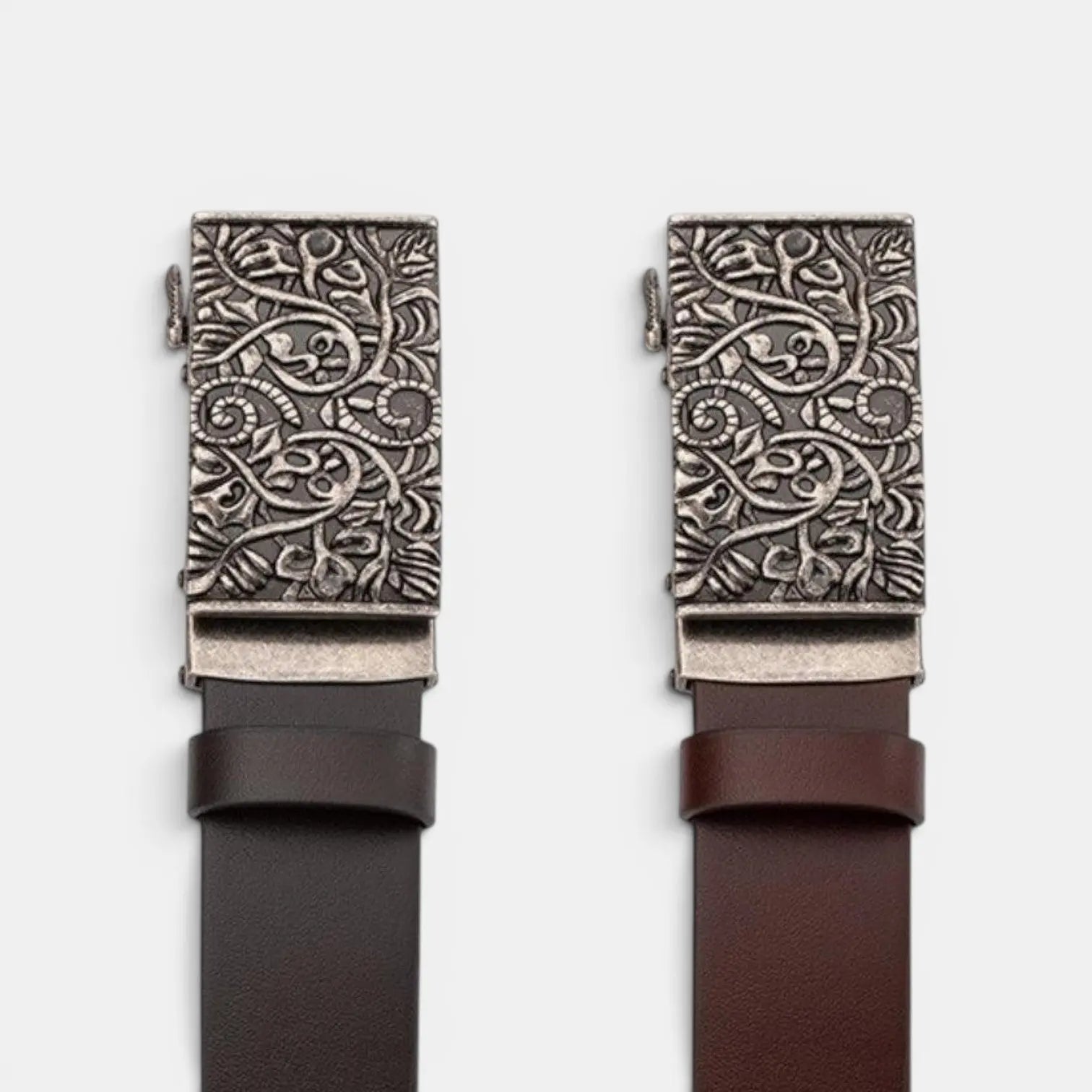 Smooth Leather Belt Automatic Buckle Western Unisex | Varkex | Beltary