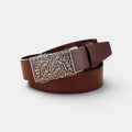 Smooth Leather Belt Automatic Buckle Western Unisex | Varkex | Beltary