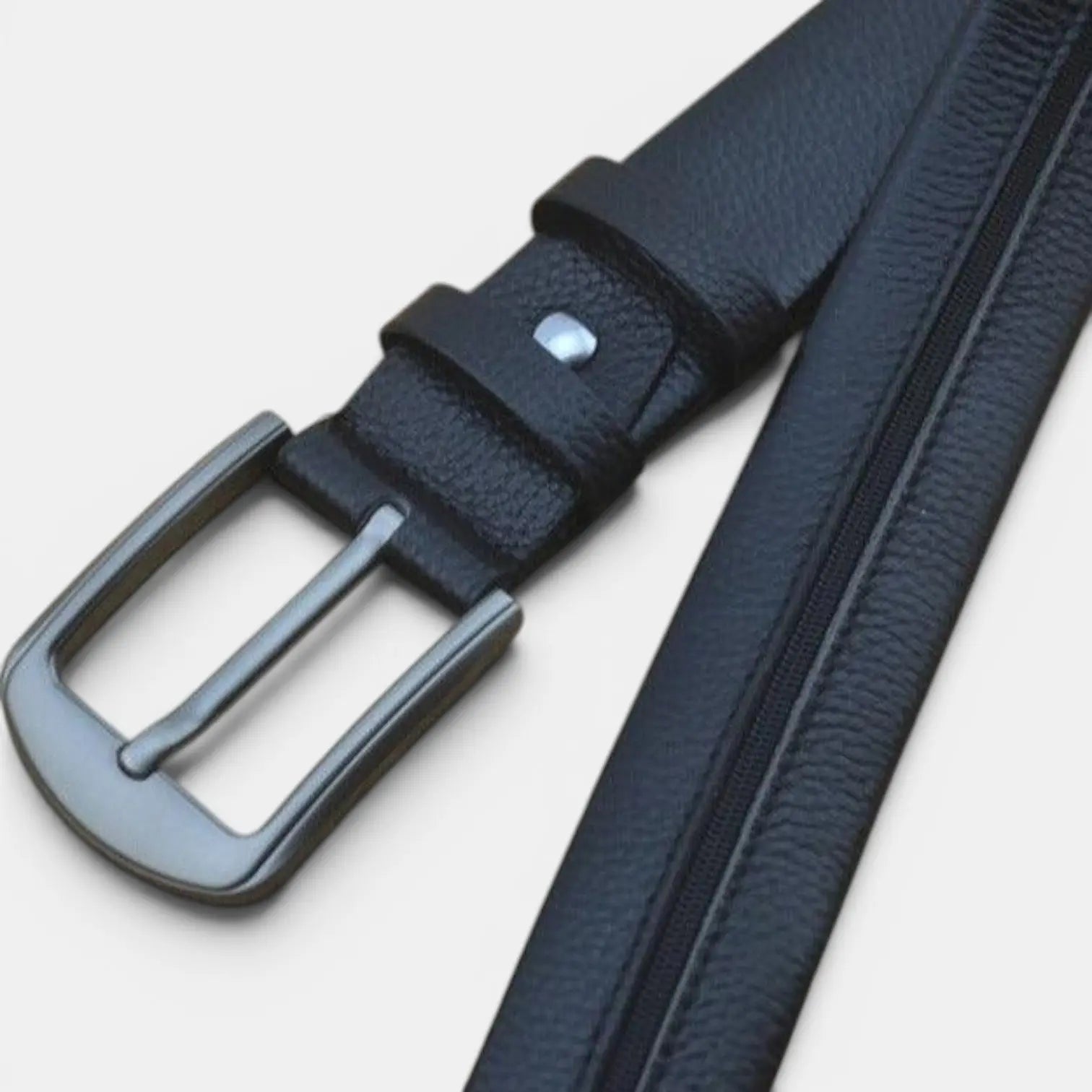 Smooth Leather Money Belt with Hidden Pocket Unisex | Valtex | Beltary