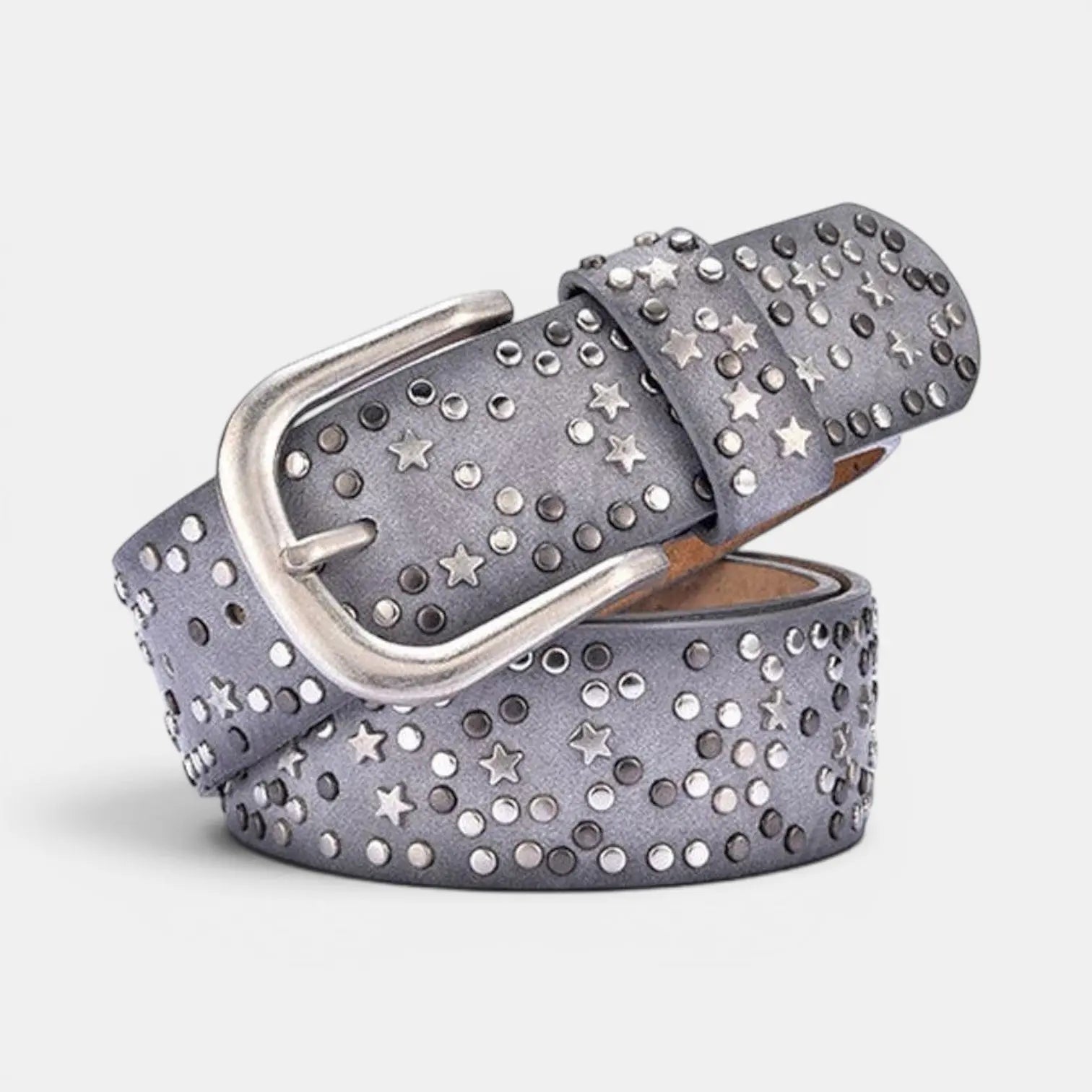 Studded Vegan Faux Leather Belt for Women with Star Rivets | Rilvex | Beltary