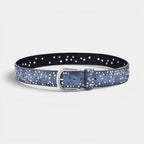 Studded Vegan Faux Leather Belt for Women with Star Rivets | Rilvex | Beltary