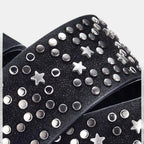 Studded Vegan Faux Leather Belt for Women with Star Rivets | Rilvex | Beltary