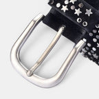 Studded Vegan Faux Leather Belt for Women with Star Rivets | Rilvex | Beltary