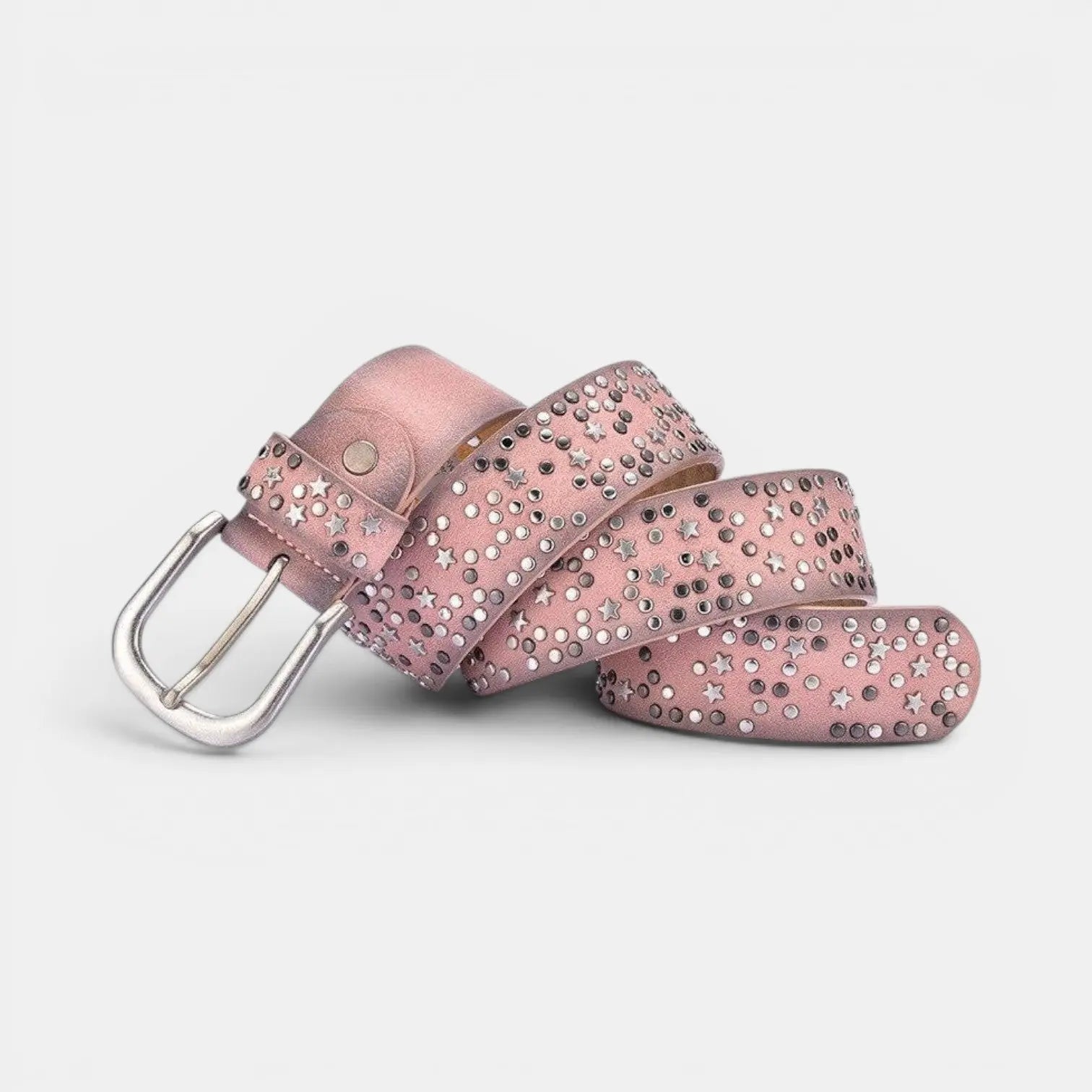 Studded Vegan Faux Leather Belt for Women with Star Rivets | Rilvex | Beltary