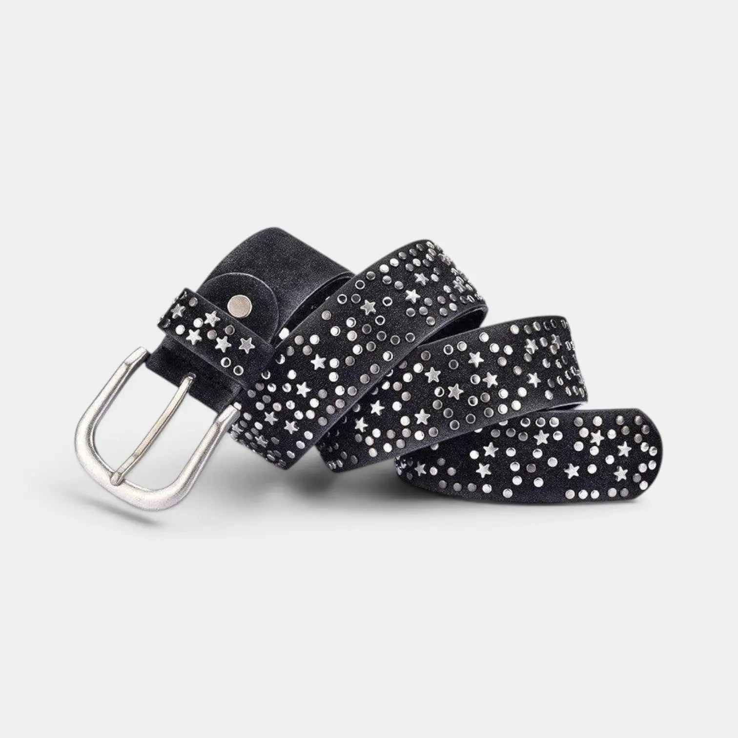 Studded Vegan Faux Leather Belt for Women with Star Rivets | Rilvex | Beltary