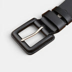 Unisex Leather Belt Large Size Square Buckle | Kervax | Beltary