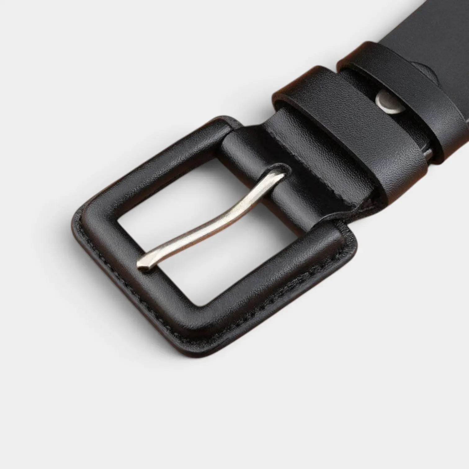 Unisex Leather Belt Large Size Square Buckle | Kervax | Beltary