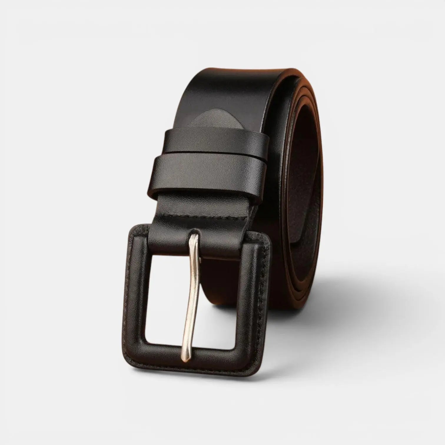 Unisex Leather Belt Large Size Square Buckle | Kervax | Beltary