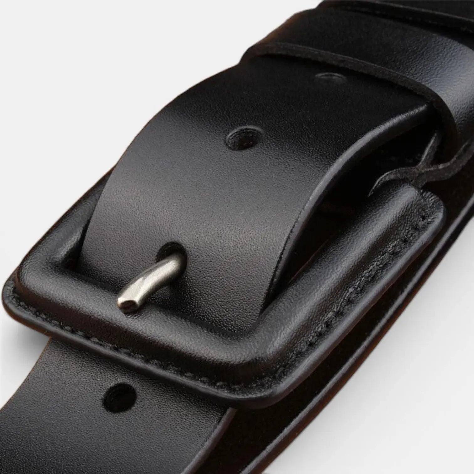 Unisex Leather Belt Large Size Square Buckle | Kervax | Beltary