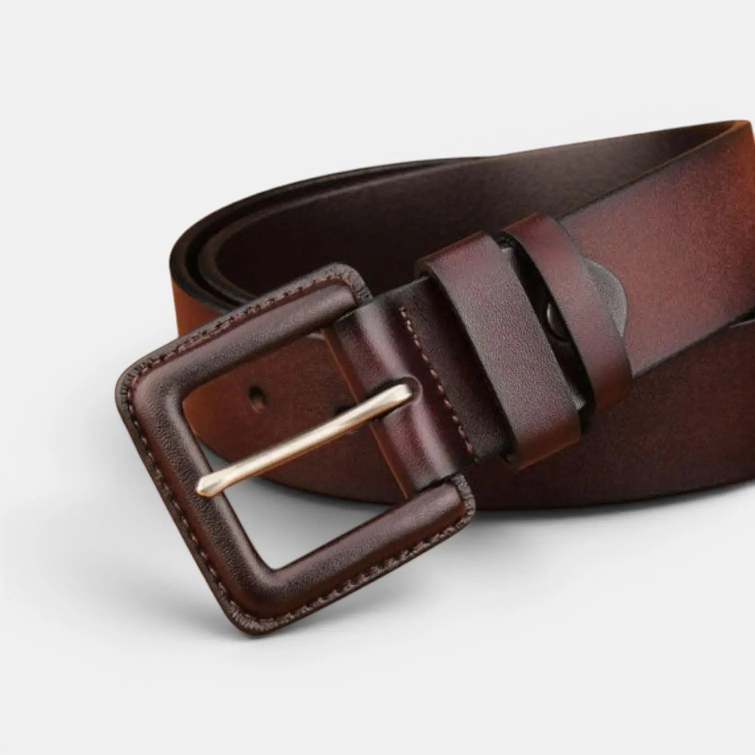 Unisex Leather Belt Large Size Square Buckle | Kervax | Beltary
