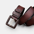 Unisex Leather Belt Large Size Square Buckle | Kervax | Beltary