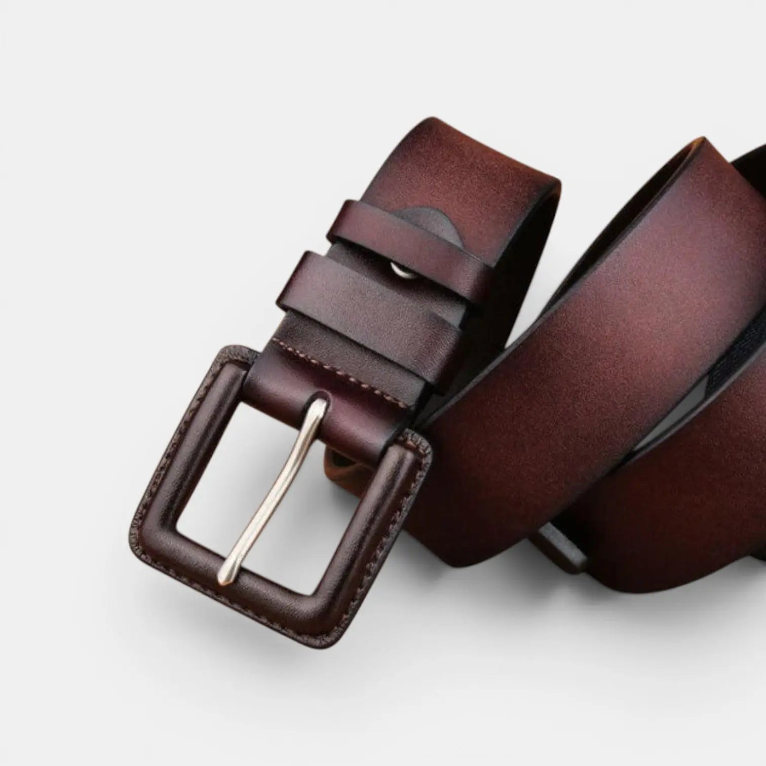 Unisex Leather Belt Large Size Square Buckle | Kervax | Beltary