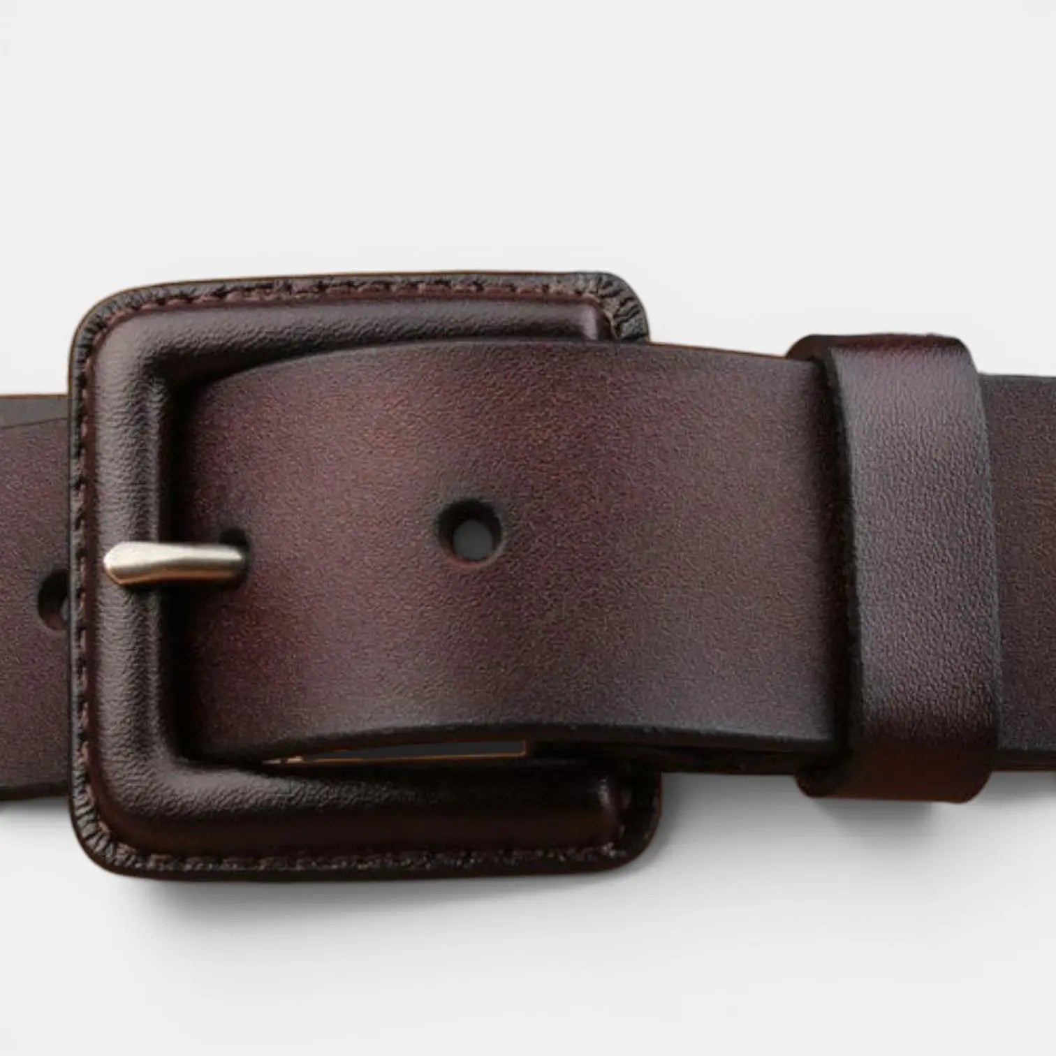Unisex Leather Belt Large Size Square Buckle | Kervax | Beltary