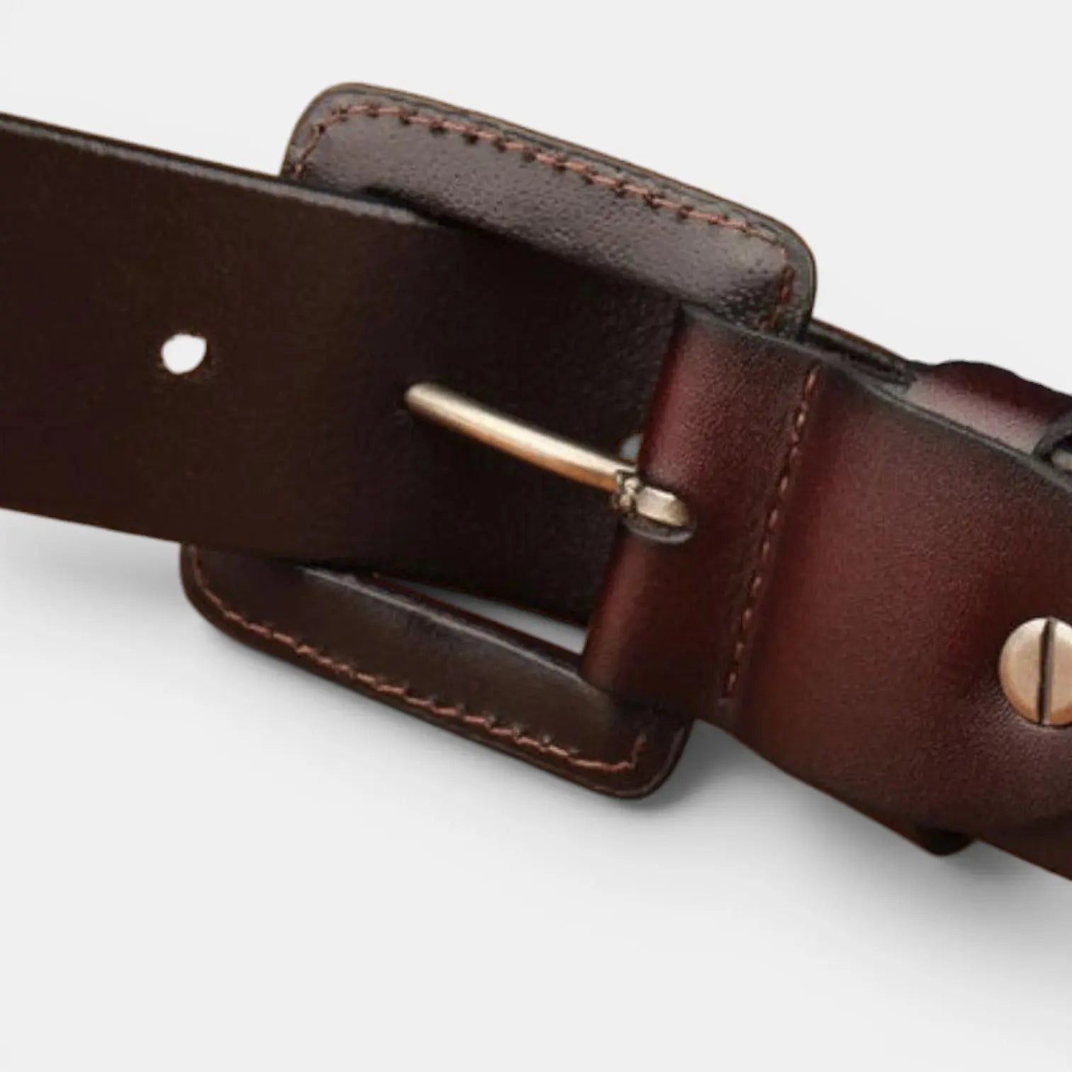 Unisex Leather Belt Large Size Square Buckle | Kervax | Beltary