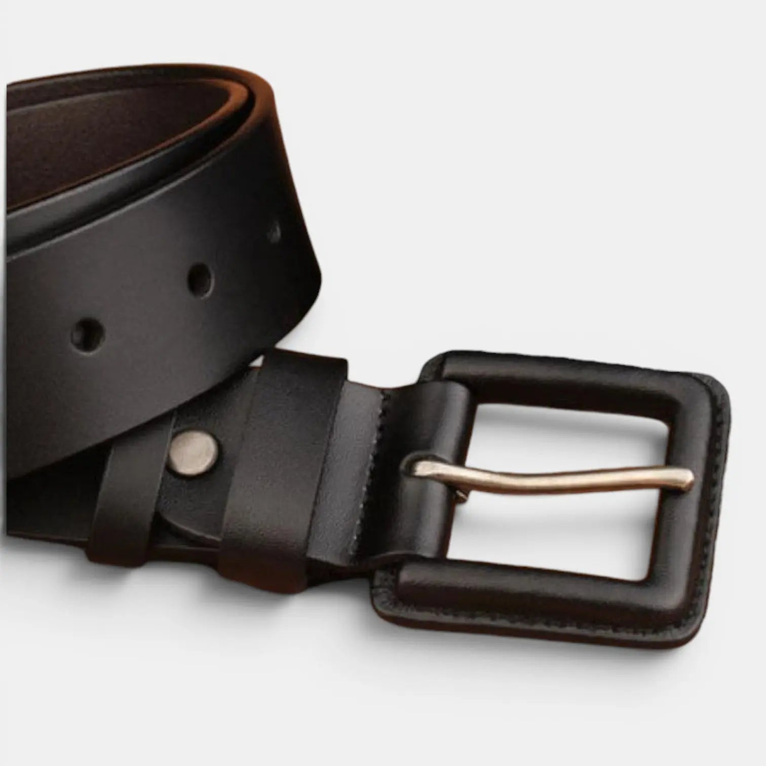 Unisex Leather Belt Large Size Square Buckle | Kervax | Beltary